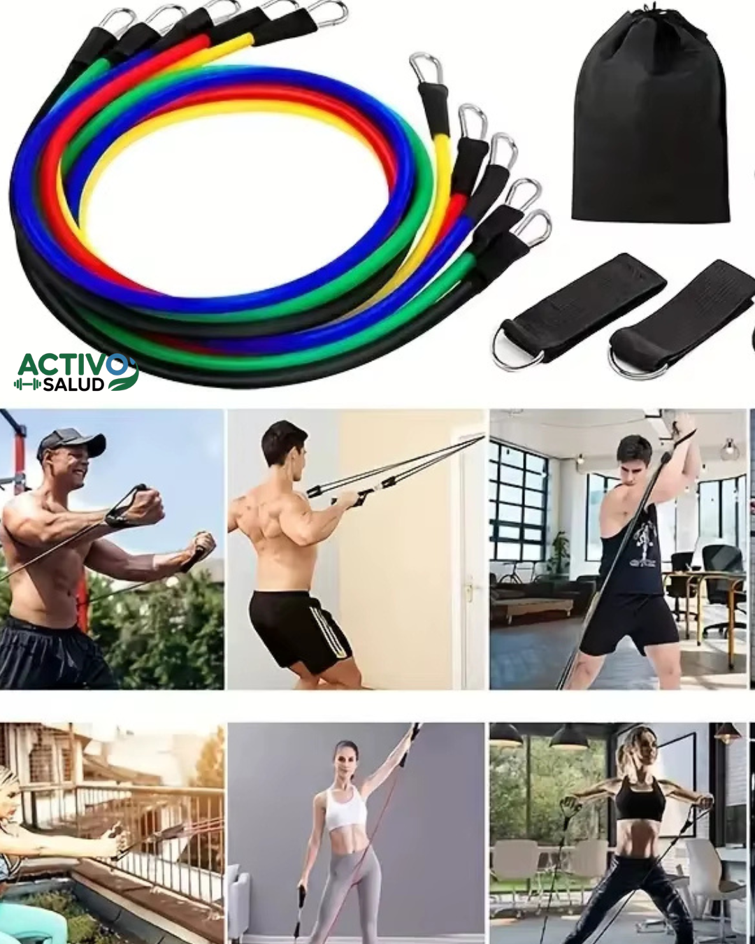 Kit Bandas Tubulares De Resistencia Ejercicio X 11 Piezas