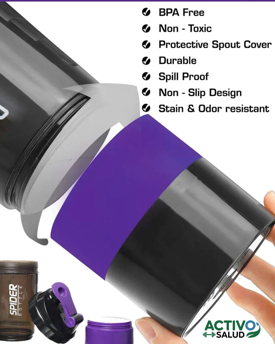 Termo Mezclador Shaker de Proteína 500ml