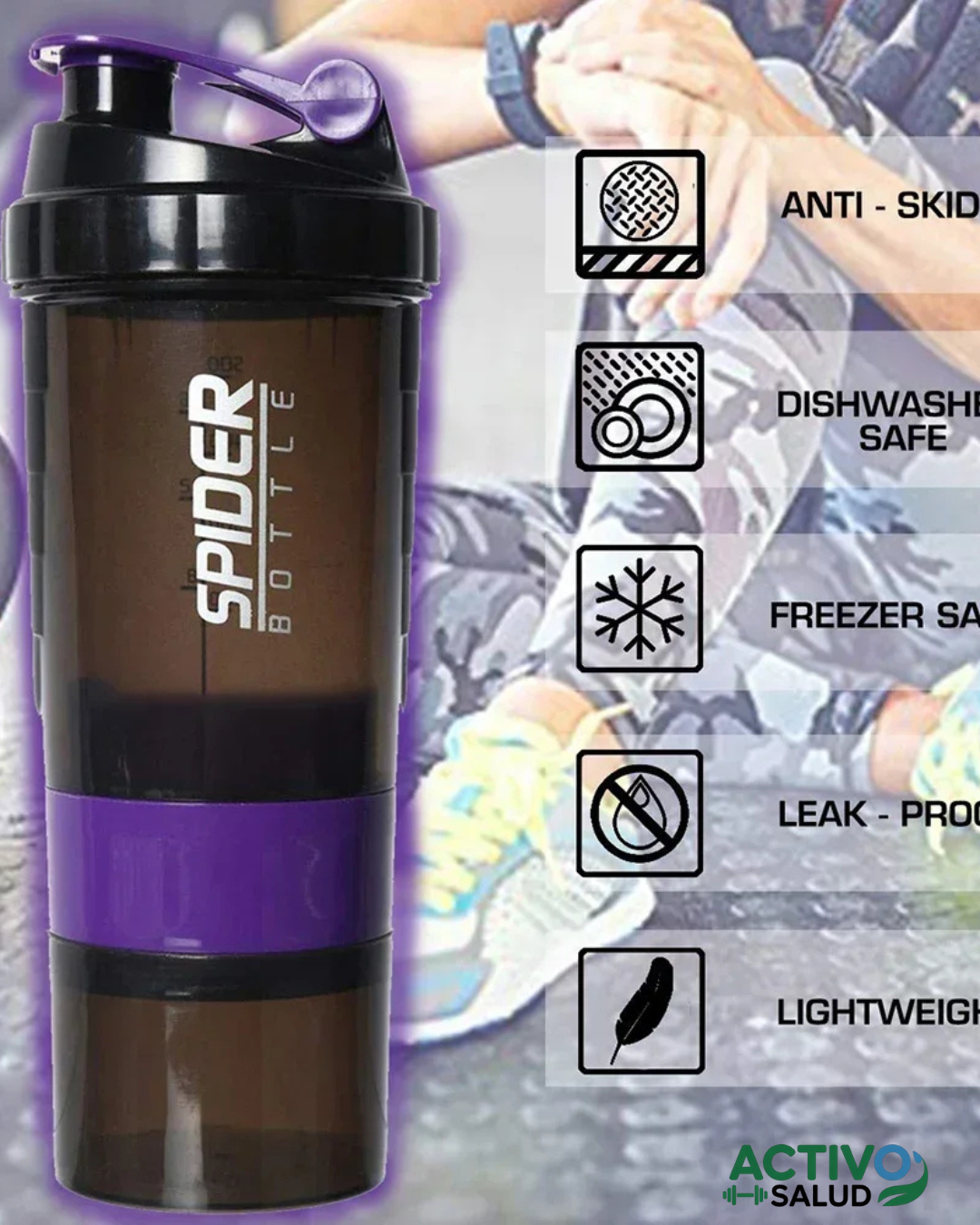 Termo Mezclador Shaker de Proteína 500ml