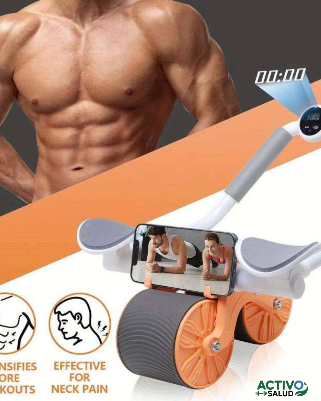 Rodillo Abdominal con Reposa con Codos